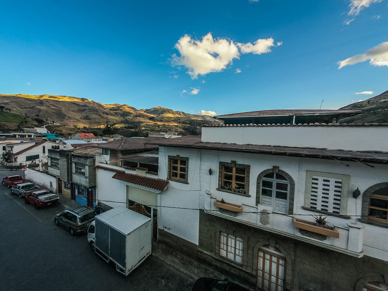 View from the hotel window in the town