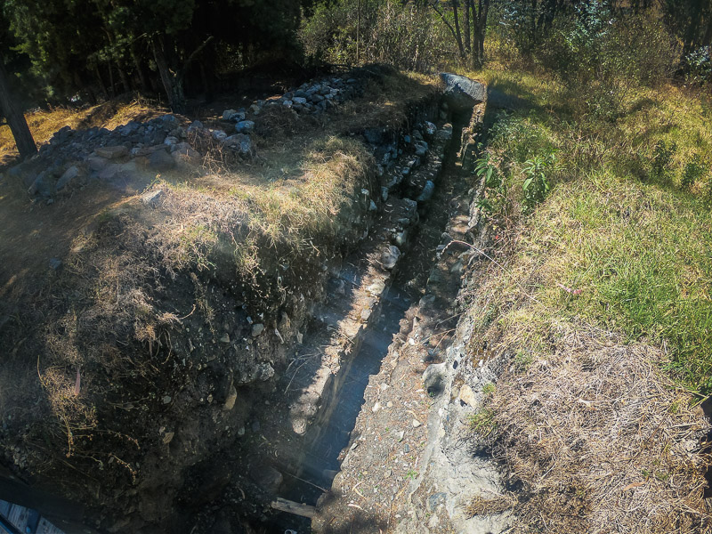 Excavated underground water channels