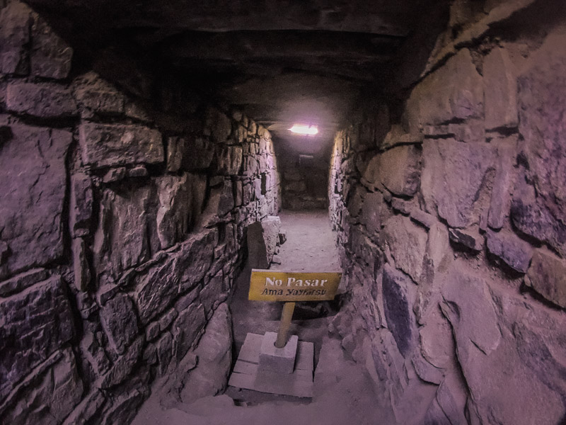 Inside the main temple of the Chavin