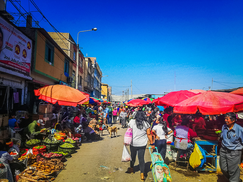 Street market in the city