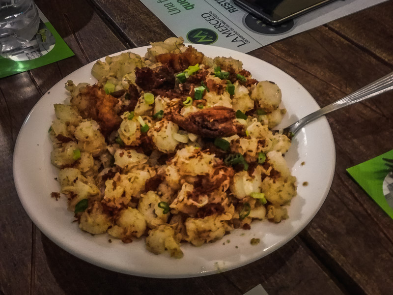 A Cuenca specialty dish called mote sucio