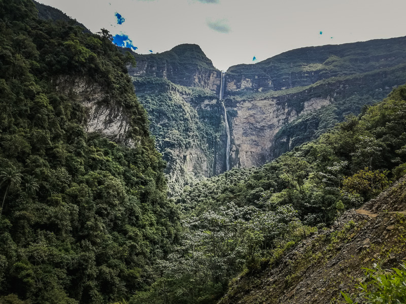 View of the waterfall from kilometer 4