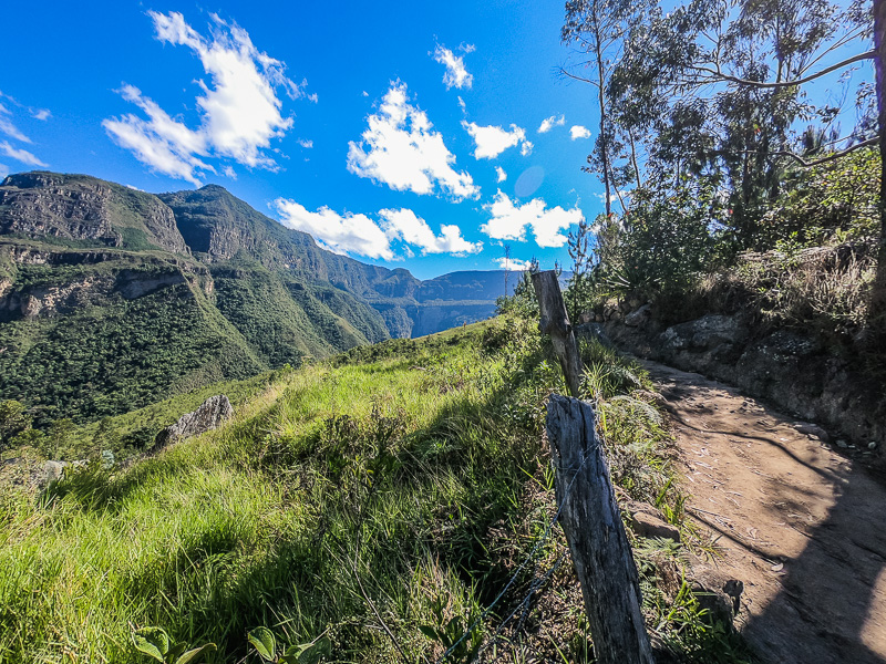 Views of the landscape from the trail