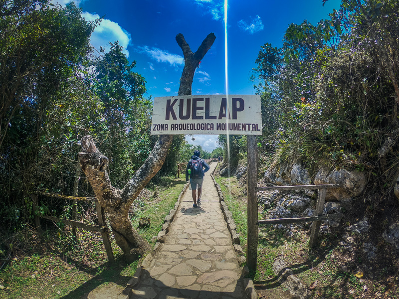 Sign post at the top of the trail