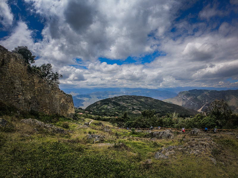 The fortified walls with a view of the surrounding landscape