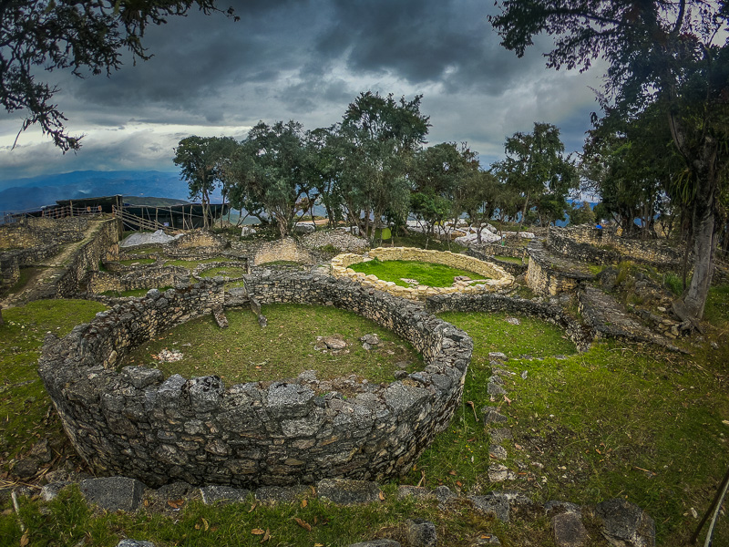 Chachapoya houses being by the main entrance which was halted