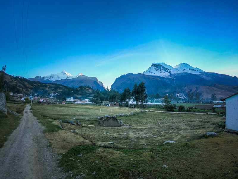 Huascaran Mountains at dawn