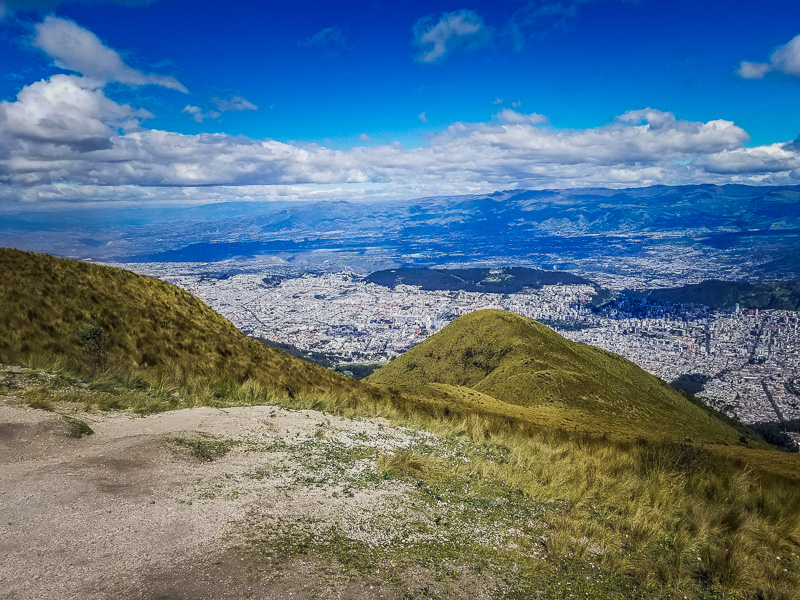 View of Quito from the swings