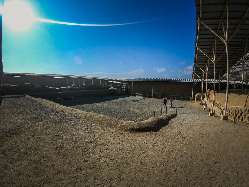 Small plaza for ceremony officials/performers to prep before going into the main plaza