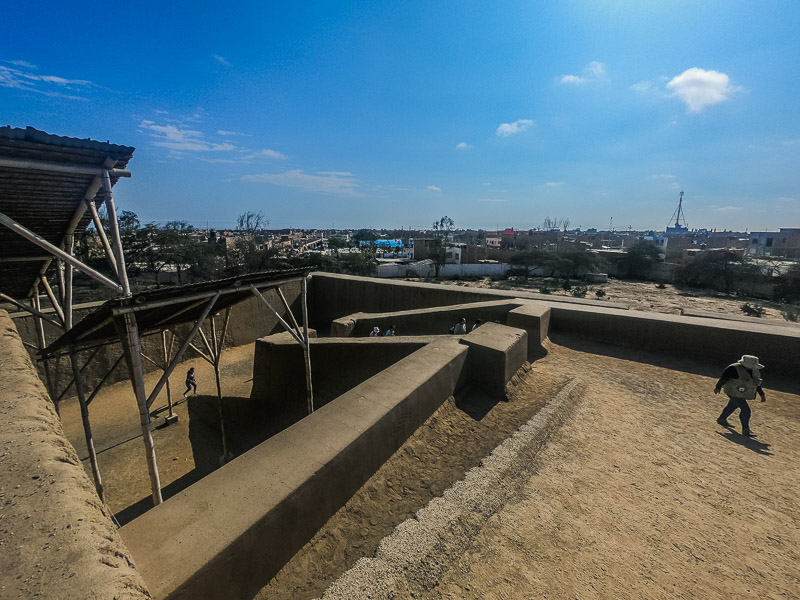 View of the city from the top of the Huaca