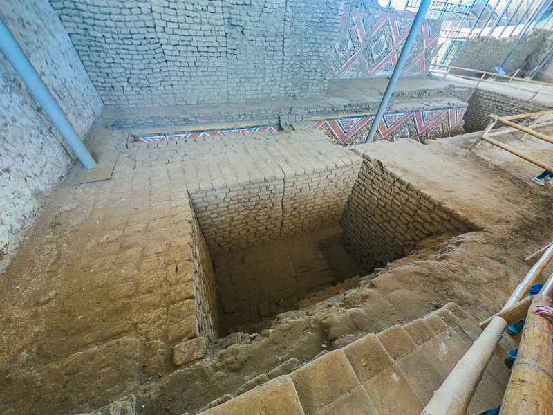 Excavation of the tomb where a priest was buried