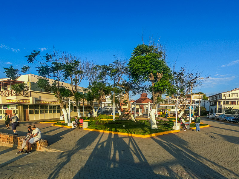 Small plaza by Huanchaco beach