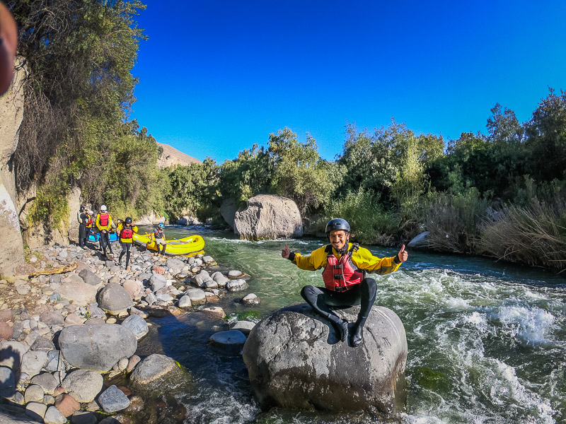 Rest stop on the river bank