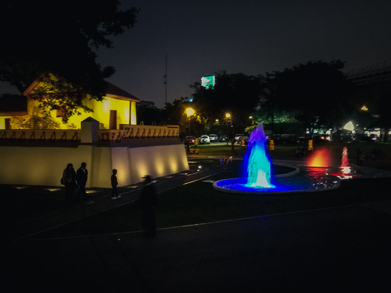 Night water light show