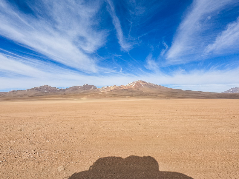 Landscape view of the mountains from the desert