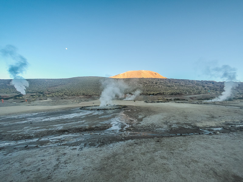 Some of the smaller geysers