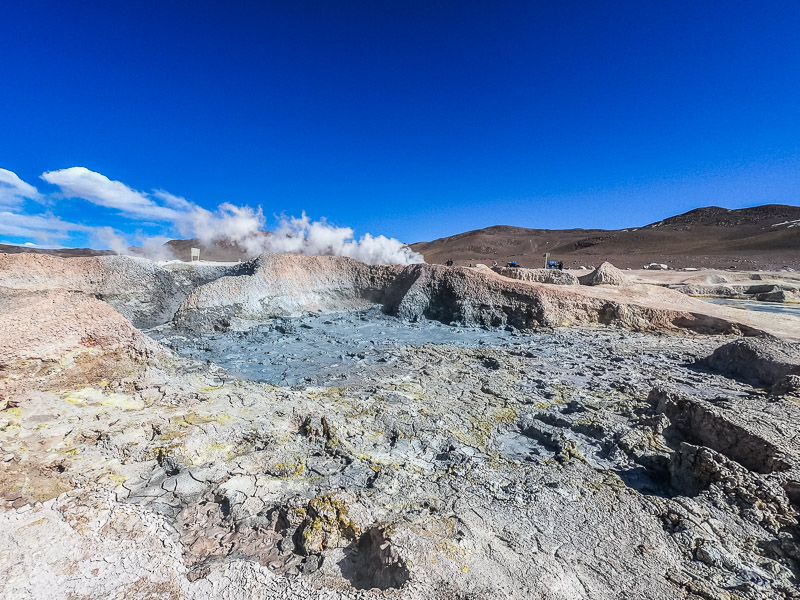 Bubbling hot mud