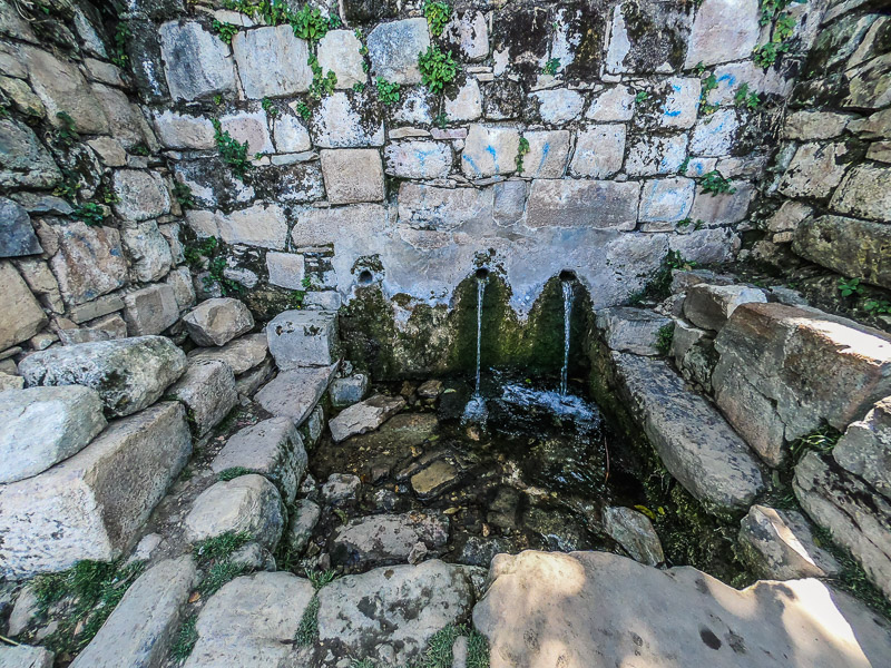 Holy water fountain in the village