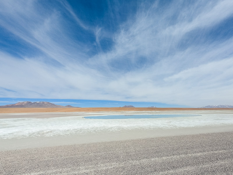 View of the almost dry lake