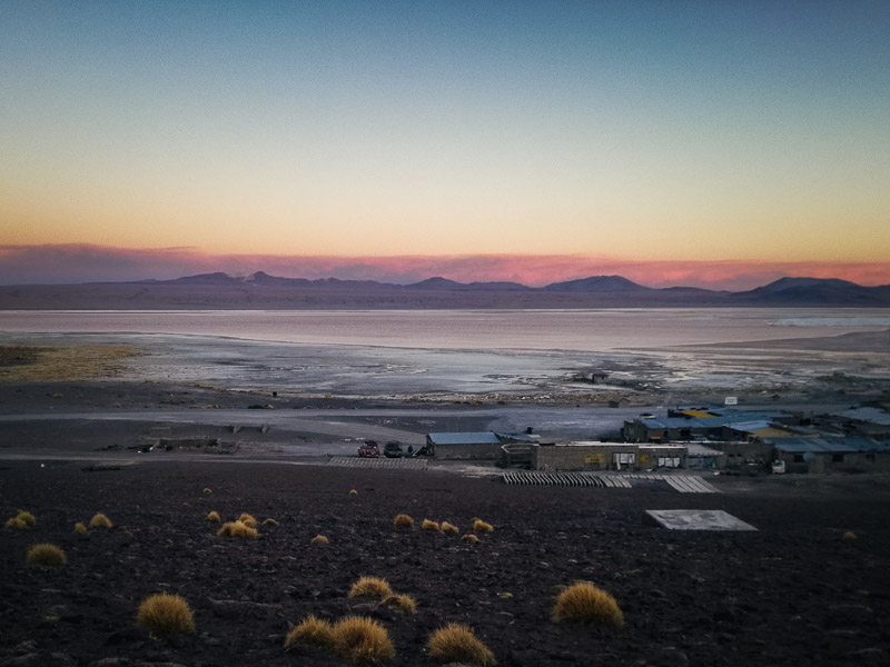 Sunset from the hill behind the lodge