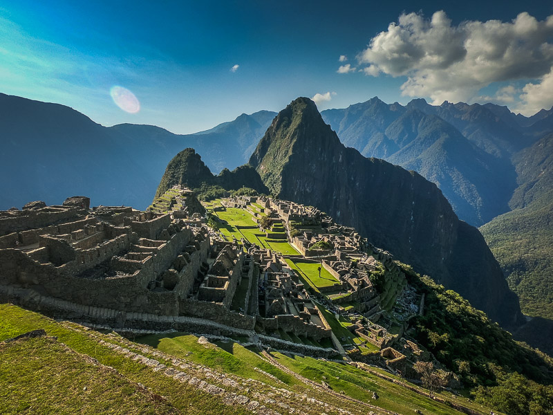 Nearing sunset at Machu Picchu