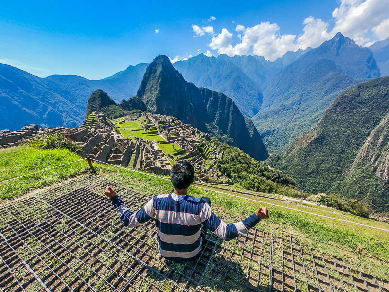 Panoramic view of Machu Picchu from the first viewpoint