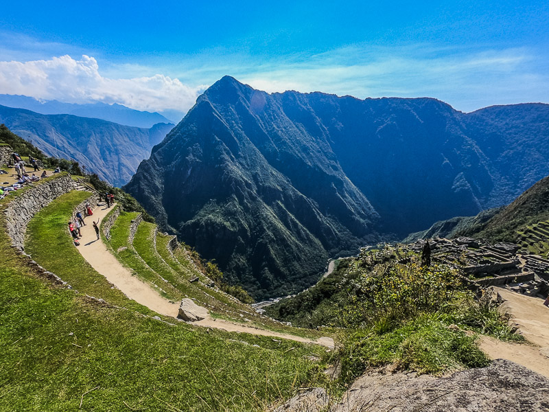 Agricultural terraces on the Machu Picchu mountainside