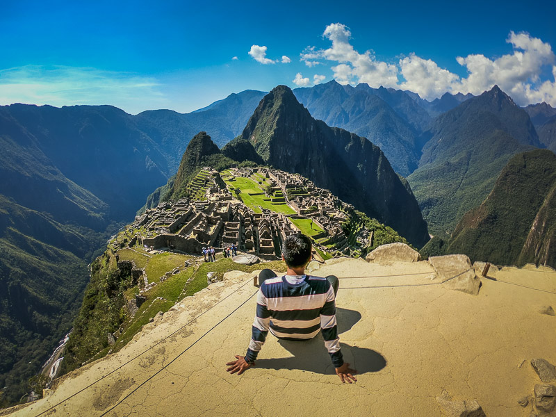 Machu Picchu and the mountain landscape