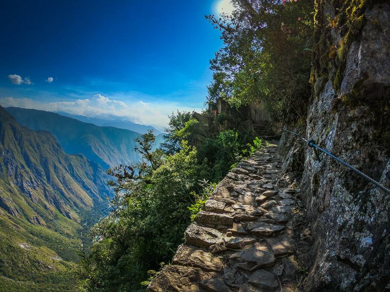 Stone trail to the Inca Bridge