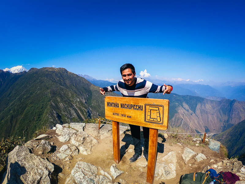 Sign at the summit