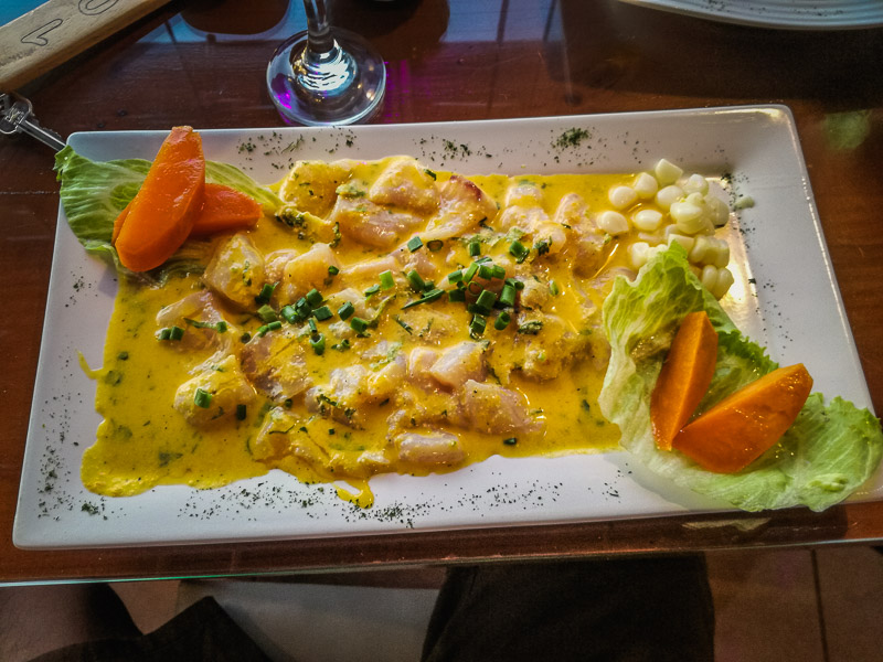 Peruvian tiradito dish