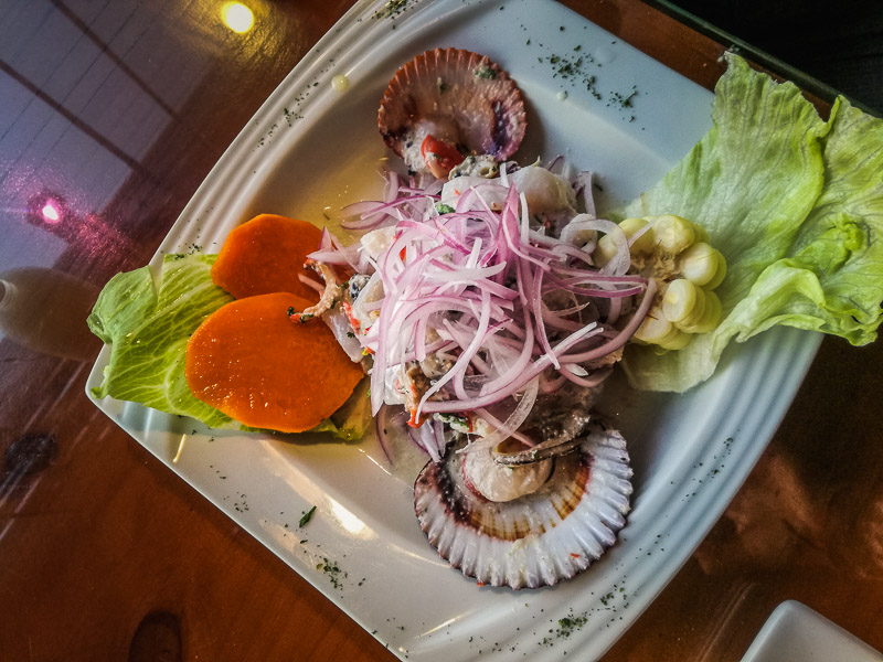 Peruvian ceviche dish