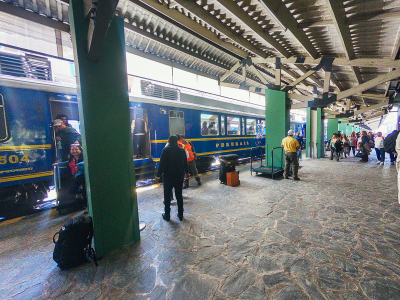 Platform area to board the train