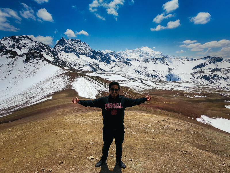 The mountain range from Vinicunca