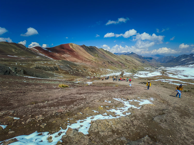 The trail nearing the summit of Vinicunca