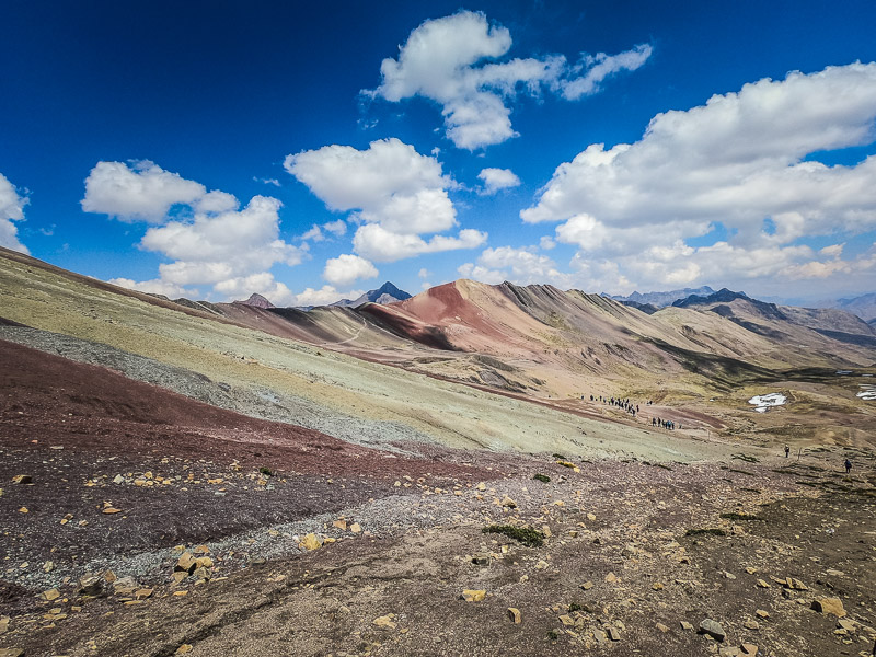 The trail nearing the summit of Vinicunca