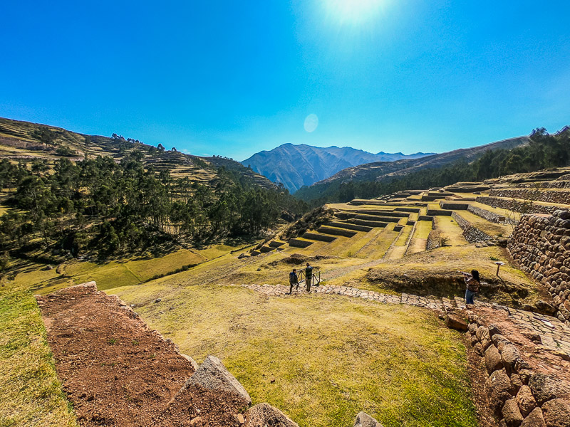 Agricultural terraces from the top