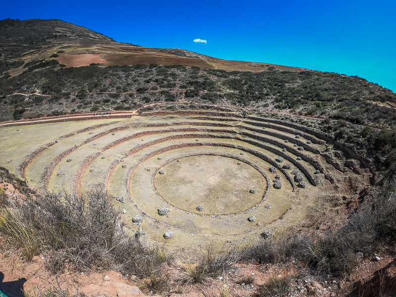 A smaller circular agricultural terrace