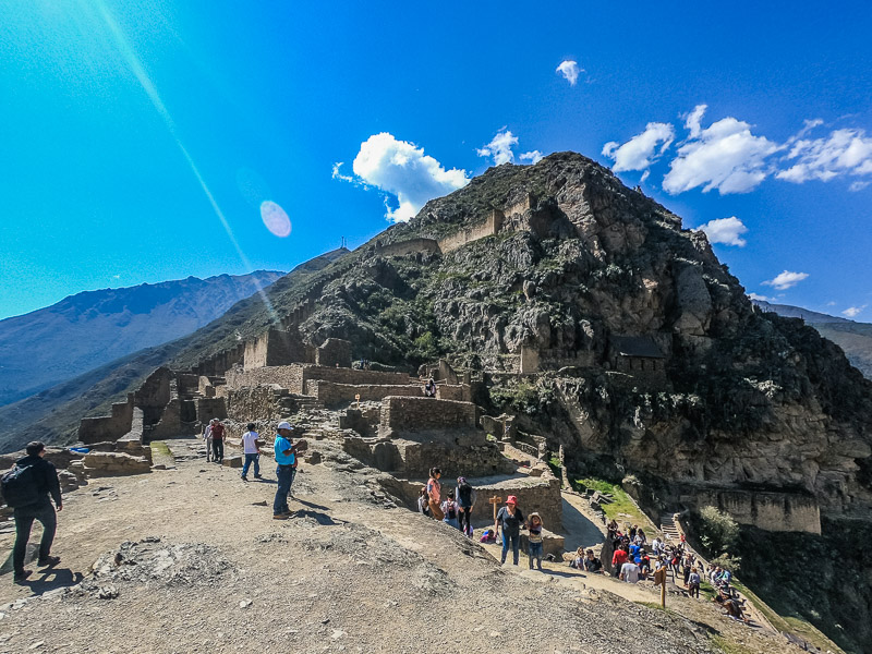 At the top of the fort