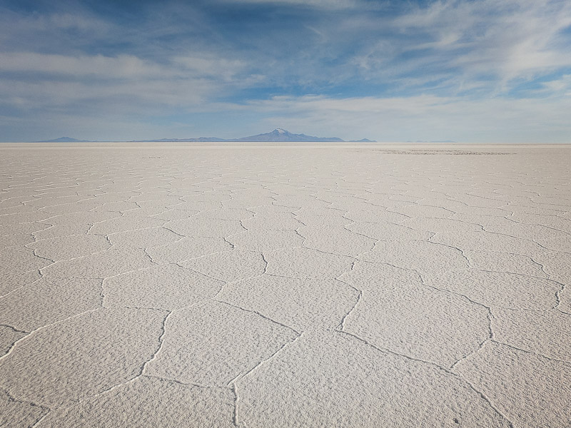 View of the salt flats landscape