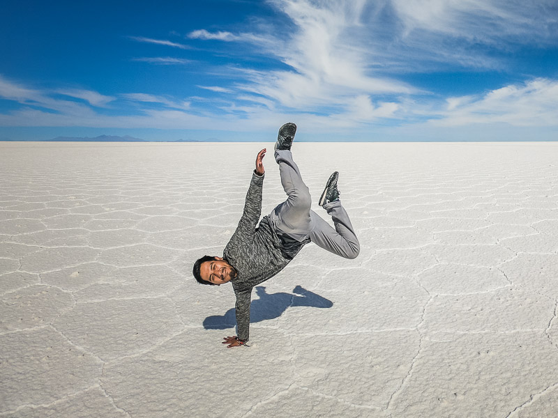 View of the salt flats landscape