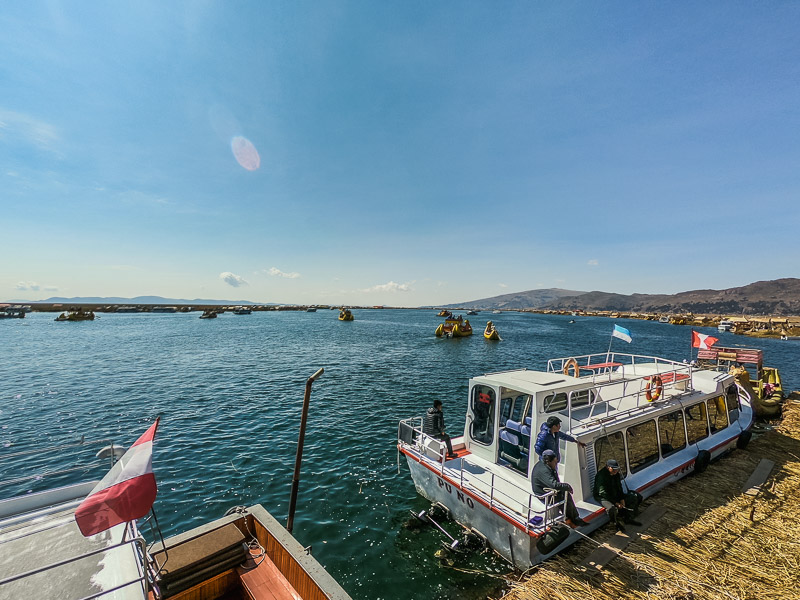 View from a tower of the Uros islands