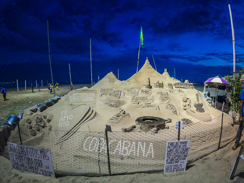 Sand artwork at the beach