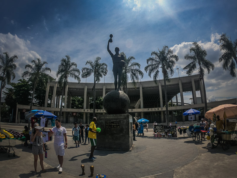 Bellini statue outside the stadium