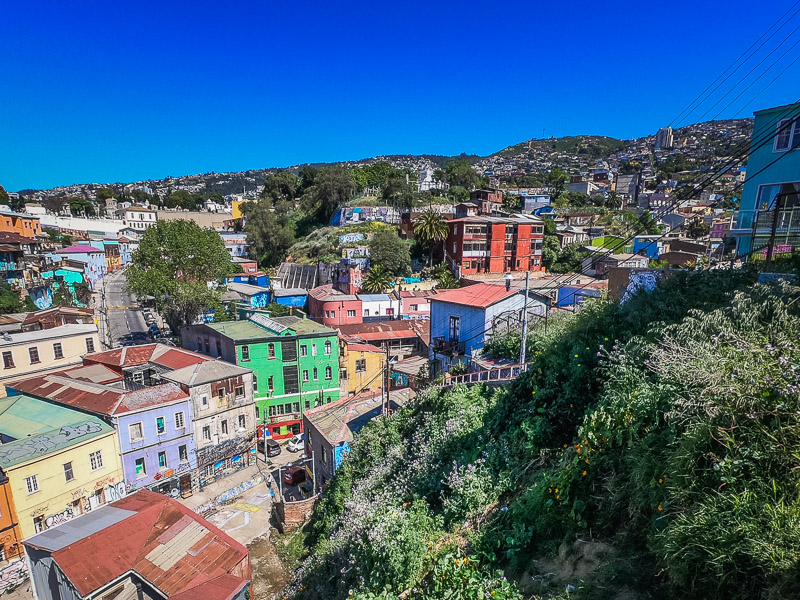 View from the top of the funicular lift La Reina