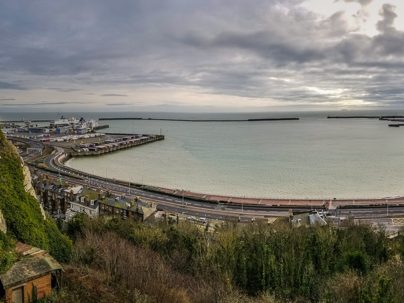 The coastline from the balcony at the end of the war tunnels tour