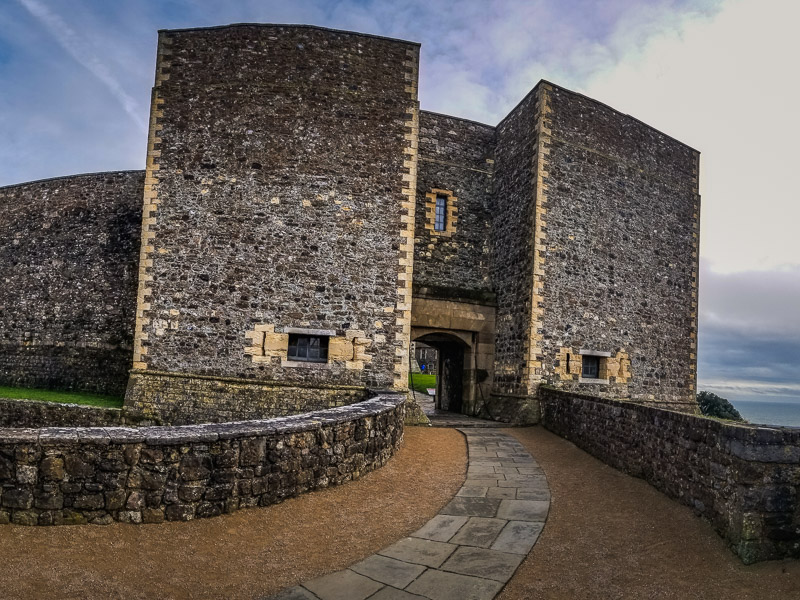 Fortified walls leading to the Great Tower