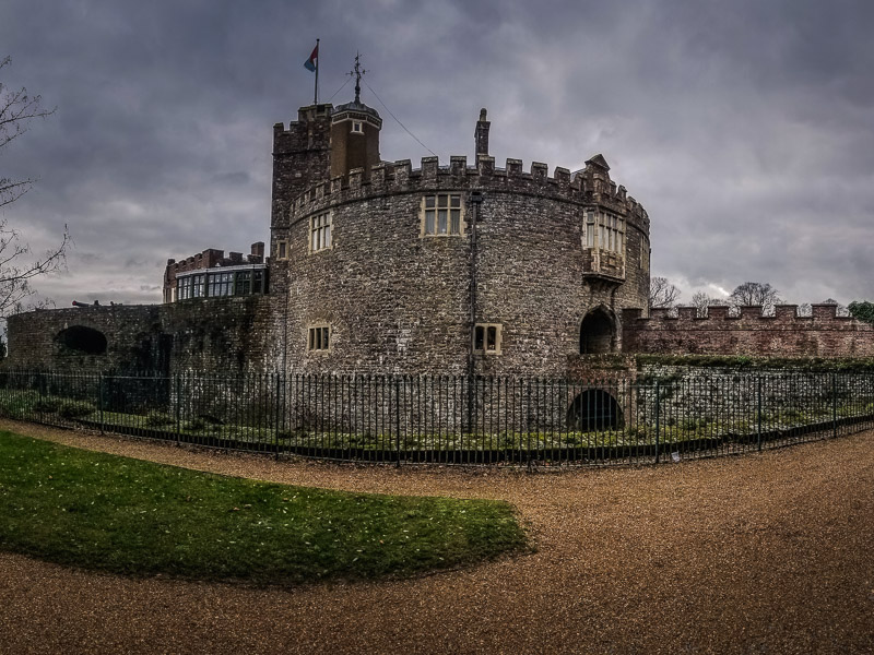 Street level view of the castle