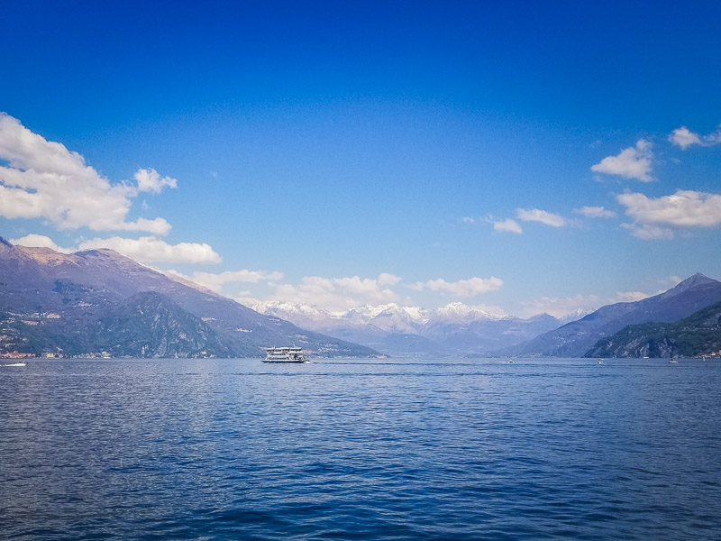 The ferry journey from Como to Bellagio