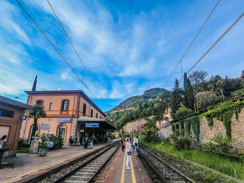 Waiting for the train from the platform